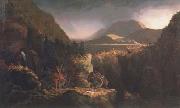 Thomas Cole Landscape with Figures A Scene from The Last of the Mohicans (mk13) oil on canvas